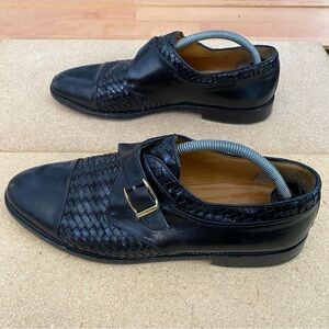 Mezlan Cartagena Men's Made In Spain Men's Black Leather Monk Strap Loafer Sz 12